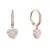 Pozlacené stříbrné náušnice se zavěšeným srdíčkem 11720.1 rose gold