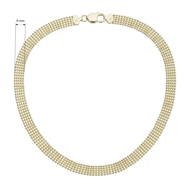 Elegantní náhrdelník pozlacený kuličkový 72102