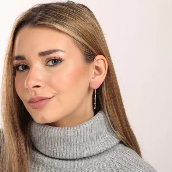 Stříbrné náušnice visací dlouhé 11698.1