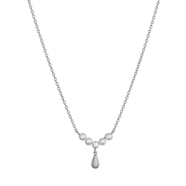 Stříbrný náhrdelník s říčními perličkami 22059.1