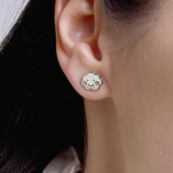 Stříbrné náušnice mráčky 61140