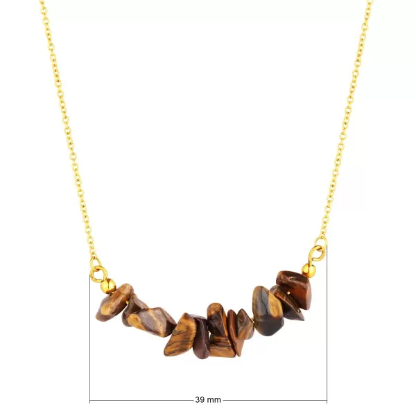 Náhrdelník s kamenem tygří oko 42037.3 ocel