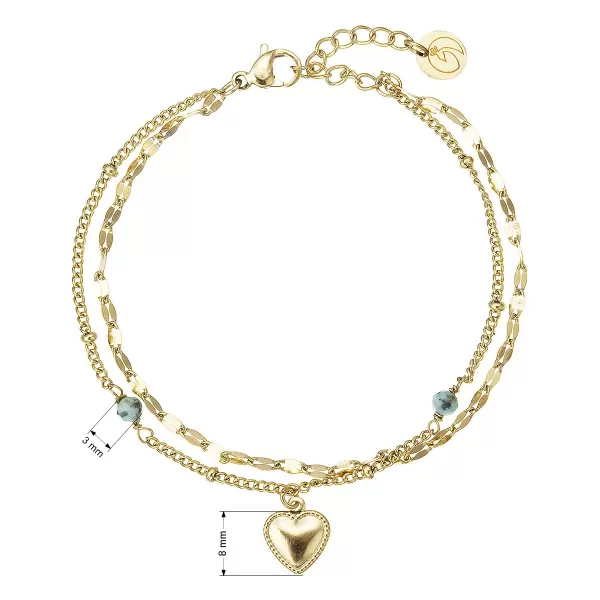 Náramek ocelový s africkým tyrkysem 43099.3