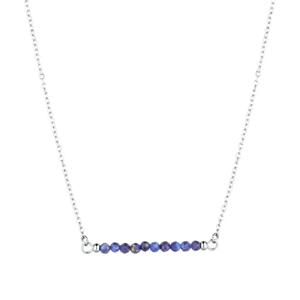 Ocelový náhrdelník tmavě modrý 42038.3