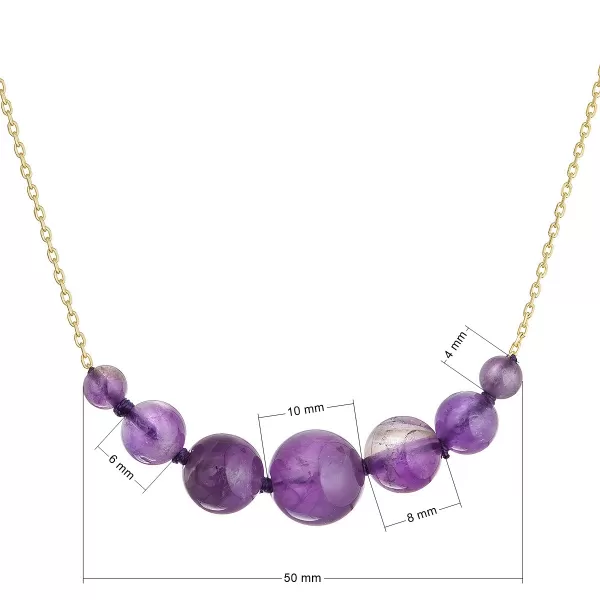 Pozlacený náhrdelník s ametystem 12187.3