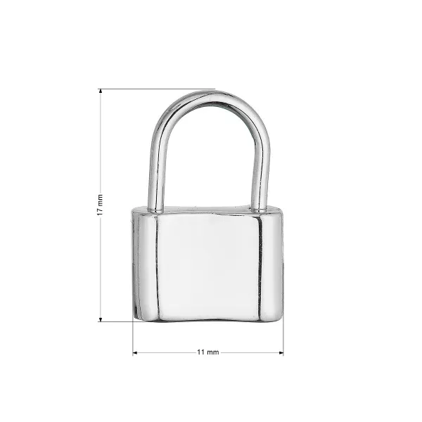 Stříbrný přívěsek visací zámek 64098