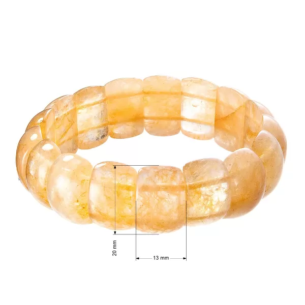 Náramek s minerálními kameny stilbit 43058.3