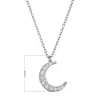 Stříbrný náhrdelník půlměsíc se zirkony 12176.1