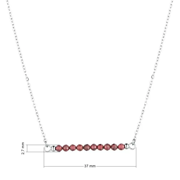 Ocelový náhrdelník červený 42038.3