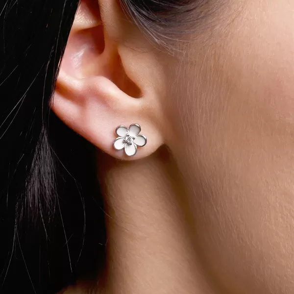 Stříbrné náušnice kytičky 11753.1