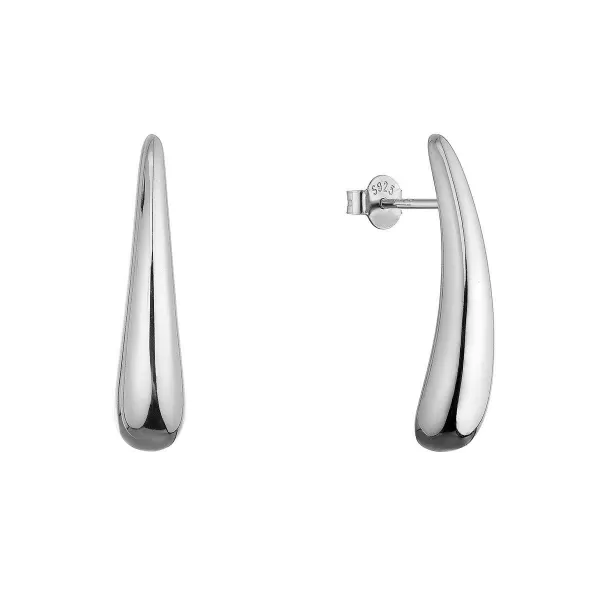 Stříbrné náušnice dlouhé kapky 61118