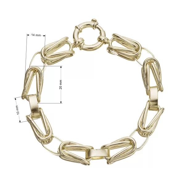 Mohutný náramek z pozlacených článků 73062