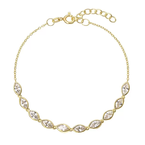 Pozlacený náramek se zirkony 13107.1