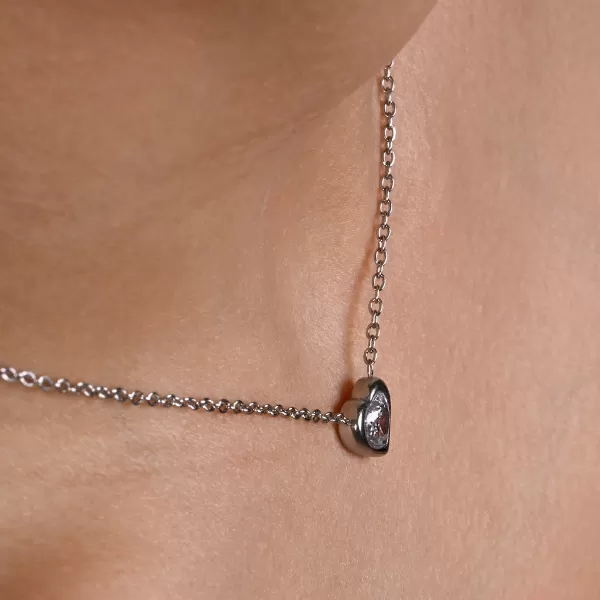 Náhrdelník srdce s krystalem 42048.1