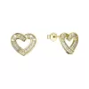 Pozlacené náušnice srdíčka se zirkony 11749.1