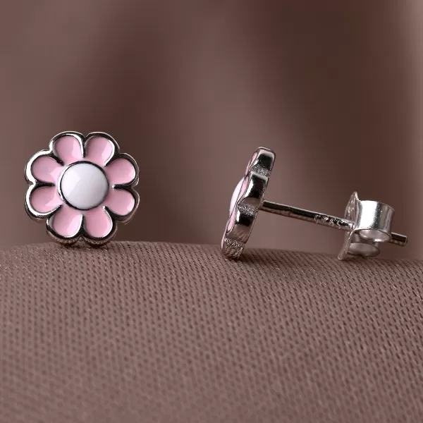 Stříbrné náušnice kytičky 61139