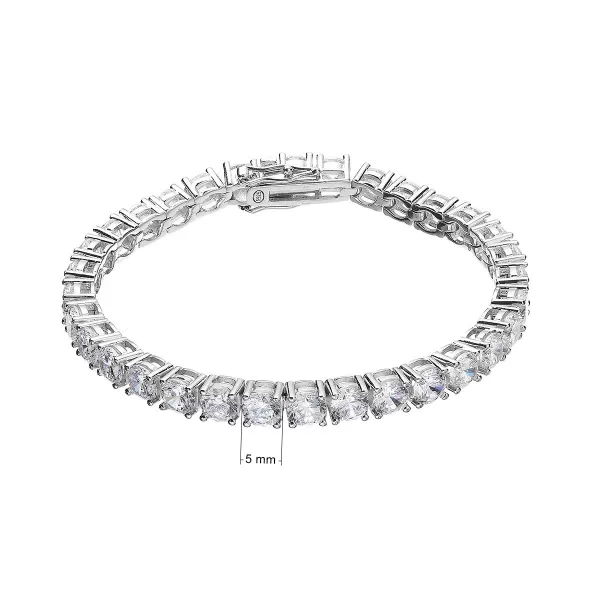 Stříbrný tenisový náramek 13065.1