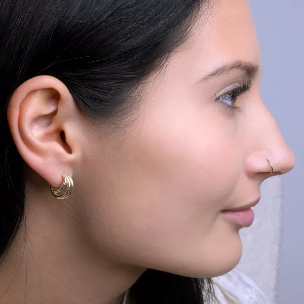 Pozlacené náušnice 61153