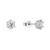 Stříbrné náušnice MIA 11M00001 moissanite