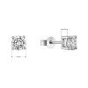 Stříbrné náušnice ELEN 11M00007 moissanite