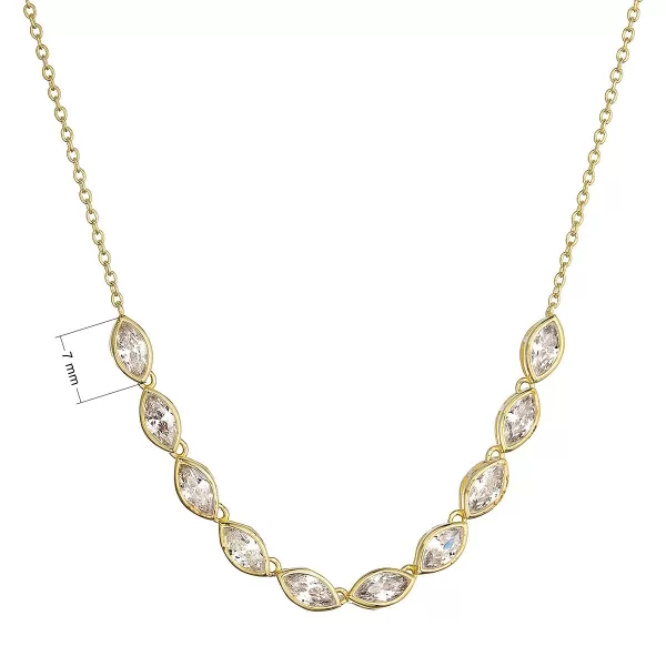 Pozlacený náhrdelník se zirkony 12179.1