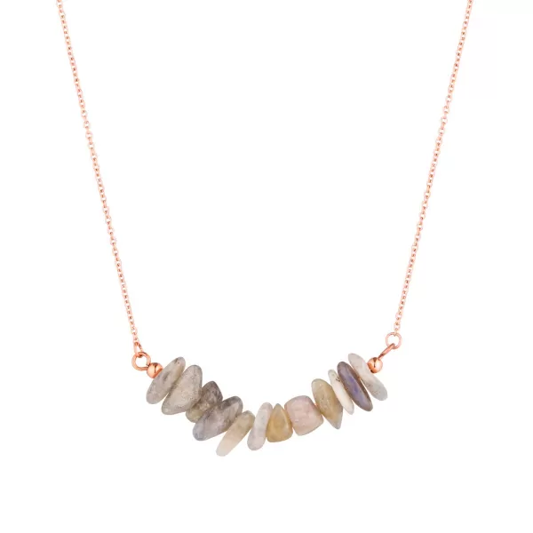 Náhrdelník s kamenem labradorit 42037.3 ocel