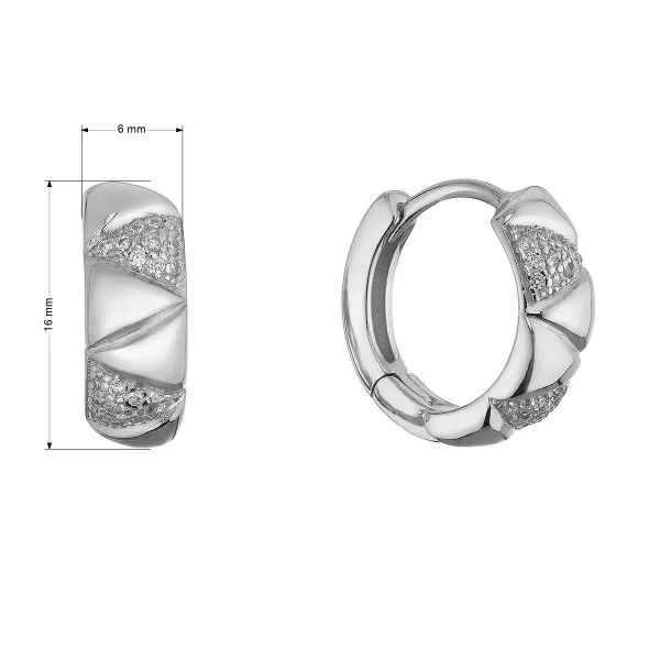 Stříbrné ozdobné kruhy 11765.1