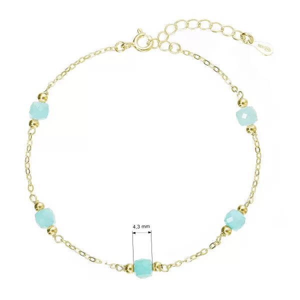 Pozlacený náramek s amazonity 13111.3