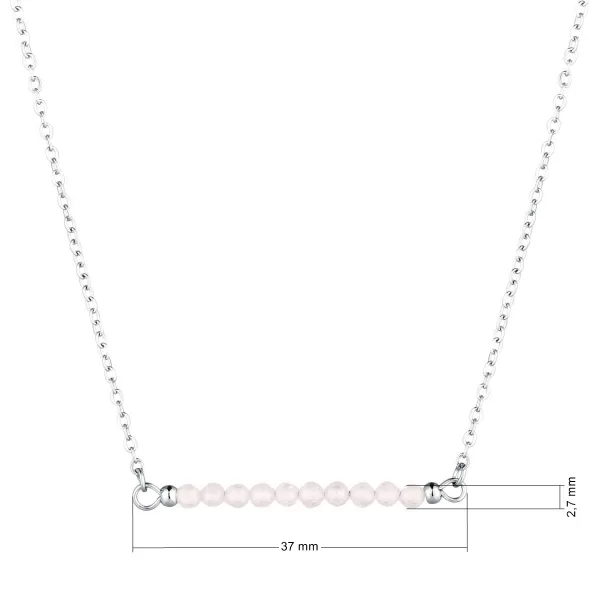 Ocelový náhrdelník bílý 42038.1