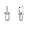 Stříbrné náušnice elegantní uzle se zirkony 11660.1
