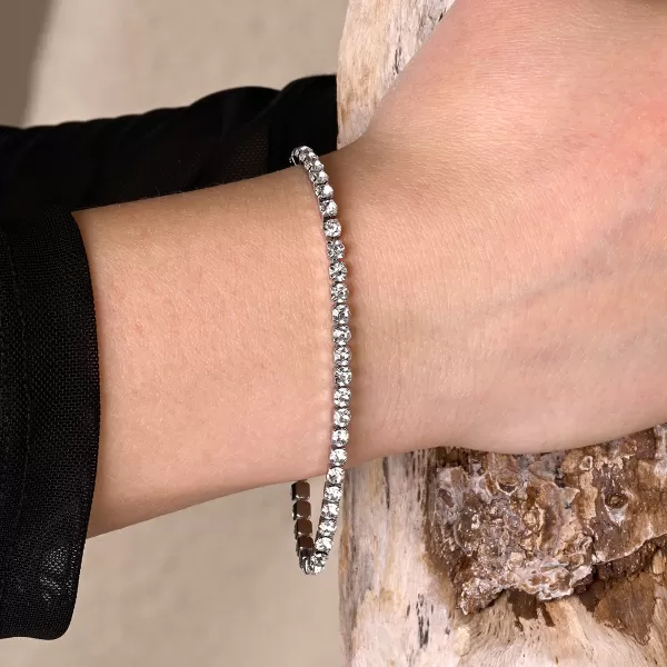 Ocelový tenisový náramek 43107.1