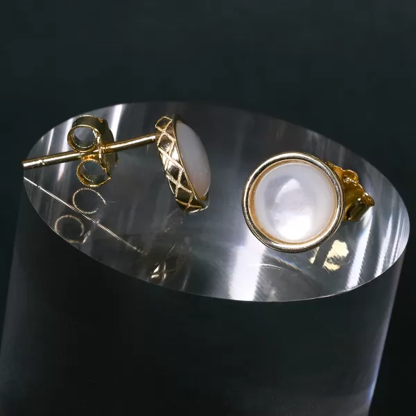 Pozlacené náušnice kolečka 11798.1