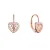 Pozlacené stříbrné náušnice srdíčka 11715.1 rose gold