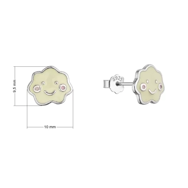 Stříbrné náušnice mráčky 61140