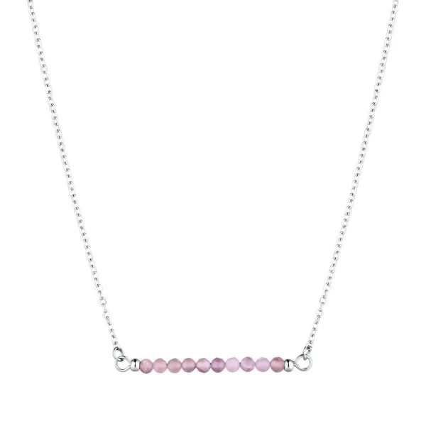 Ocelový náhrdelník fialový 42038.3