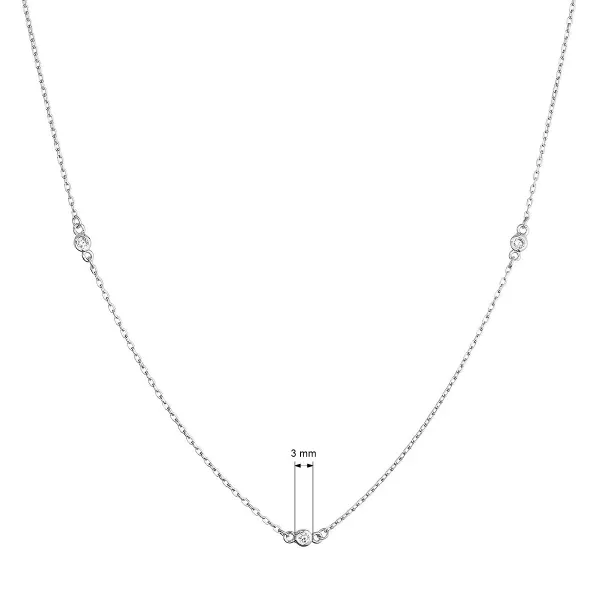 Stříbrný náhrdelník se zirkony 12172.1