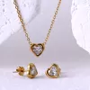 Náhrdelník srdce s krystalem 42048.1 gold