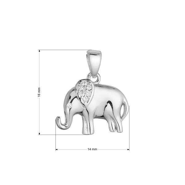 Stříbrný přívěsek sloník 14055.1