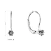 Stříbrné visací náušnice s Preciosa krystalem 31322.3 black diamond