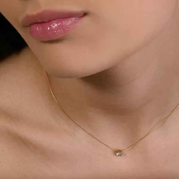 Náhrdelník s krystalem 42047.1 gold