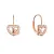 Pozlacené stříbrné náušnice propletená srdíčka 11718.1 rose gold