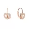 Pozlacené stříbrné náušnice propletená srdíčka 11718.1 rose gold