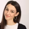 Stříbrné pozlacené náušnice kruhy 61068