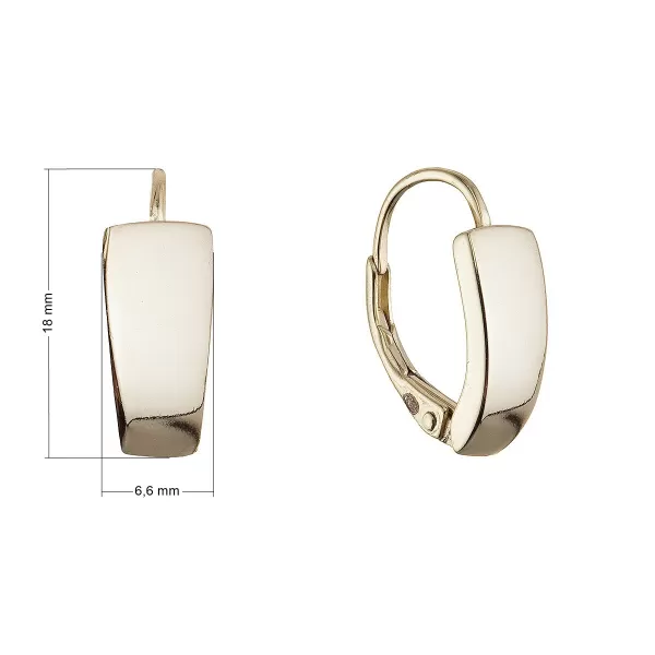 Pozlacené stříbrné náušnice kruhy 61072