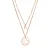 Pozlacený stříbrný set náhrdelníků pro maminku a dceru 62047 rose gold