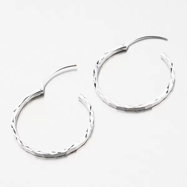 Stříbrné kruhy facetované UCST-122439/25/B