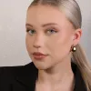 Kruhové pozlacené náušnice 41041.1