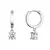 Stříbrné náušnice IRIS 11M00012 moissanite 2ct