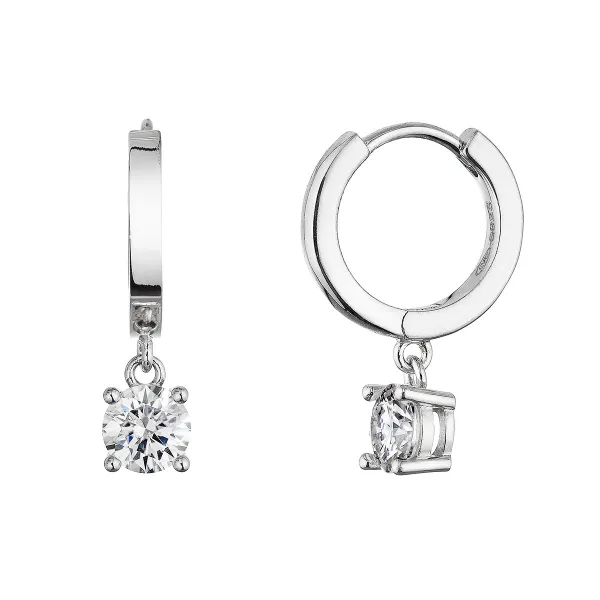 Stříbrné náušnice IRIS 11M00012 moissanite 2ct