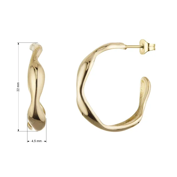 Pozlacené kruhové náušnice 41047.1
